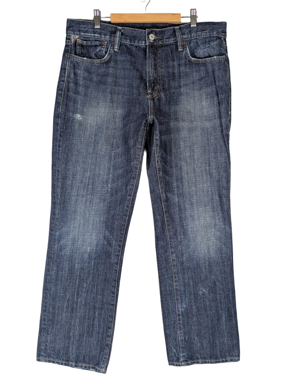 Ralph Lauren Denim & Supply Slouch Jeans Men's 34W 30L Distressed Blue Denim